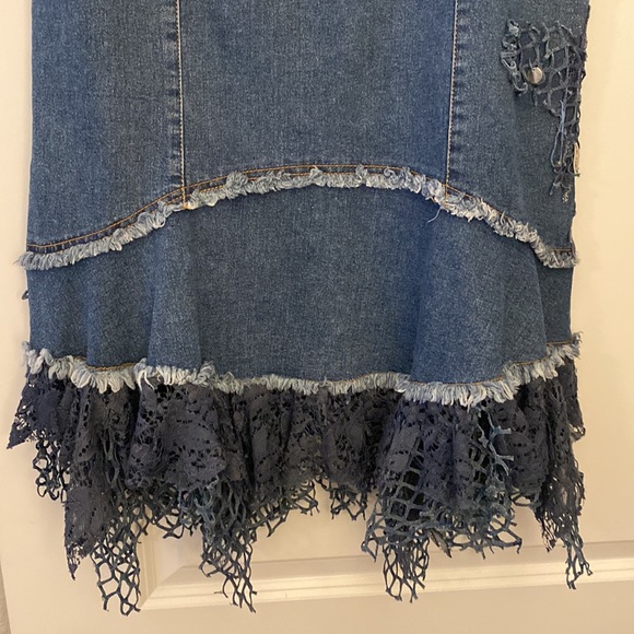 Vintage denim midi skirt - Picture 5 of 8